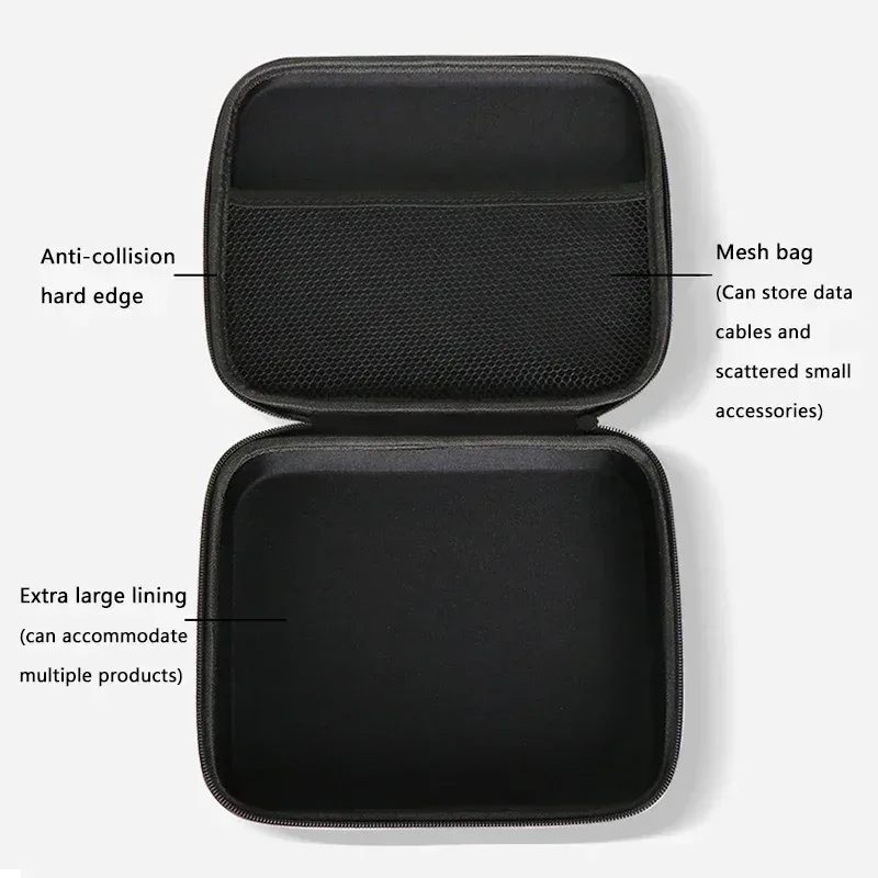 étui de rangement rigide en eva, sac de transport antichoc, pochette de rangement étanche pour drone, caméra, batterie externe, électronique