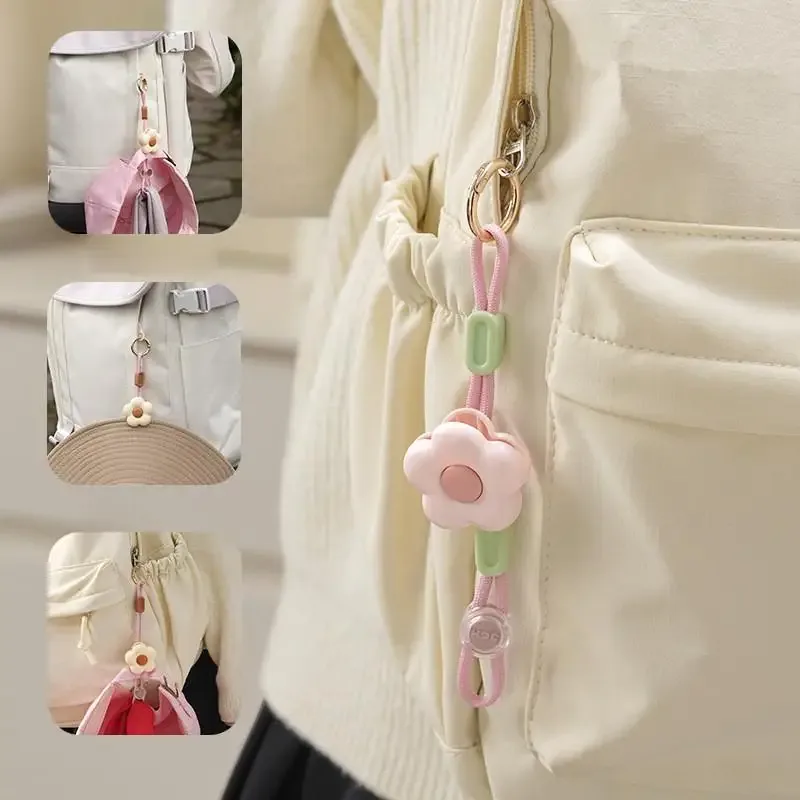 1 pièce – clip portable en forme de fleur pour casquette, support anti-perte en silicone pour sac à dos, sac à main, chapeau de soleil – organisateur portable mains libres