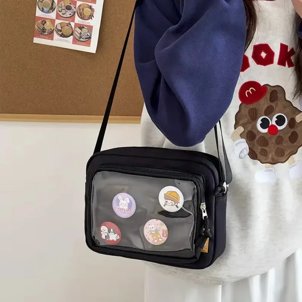 nouveau sac ita mini y2k style anime, sac bandoulière portable pour extérieur, petit sac à bandoulière transparent mignon pour fille, sac de présentation de bandes dessinées diy pour otaku