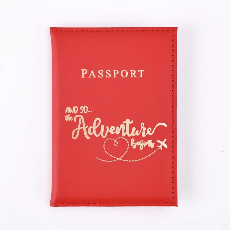 1 pièces sac de couverture de passeport pour femmes hommes pu leathaer mode voyage porte-passeport étui id nom cartes de visite pochette de protection