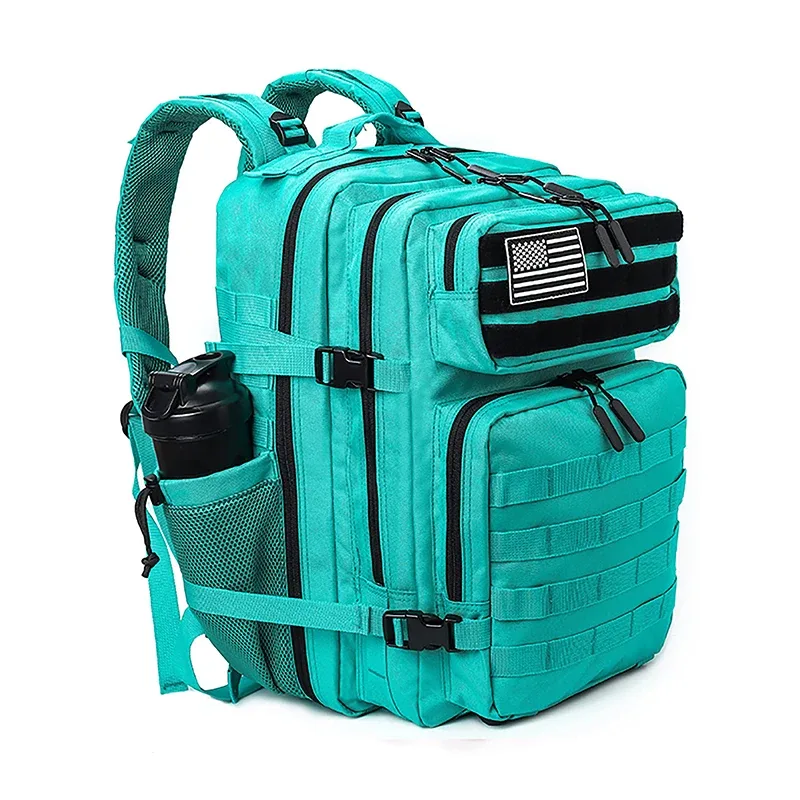 sacs à dos tactiques d'extérieur 45l, sac de sport d'athlète de grande capacité pour fitness, sport, entraînement, randonnée, avec porte-bouteille