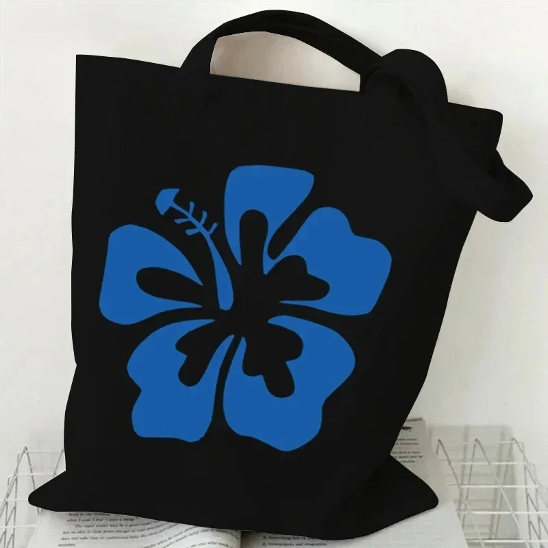 sac fourre-tout en toile à motif floral, sac de shopping réutilisable avec citation inspirante imprimée, sac à main écologique pour étudiantes, sac à bandoulière pour femmes