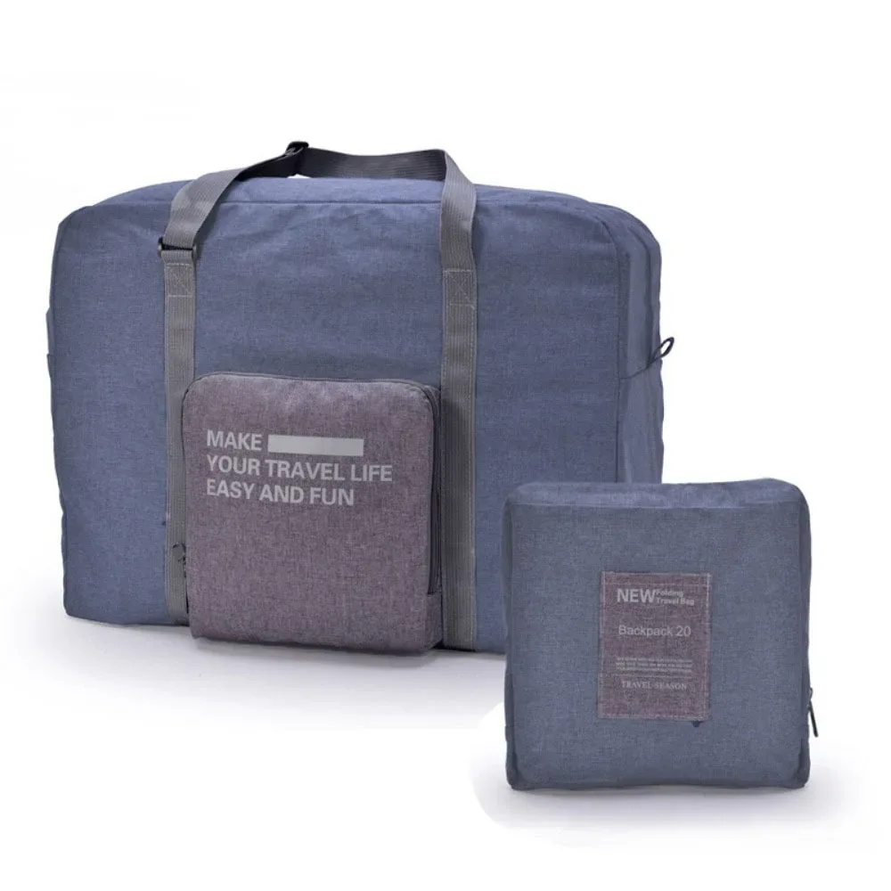 sac d'organisation de vêtements pliable, sac polochon de voyage en tissu oxford de grande capacité, sac à main de fitness étanche, sac de bagage de voyage