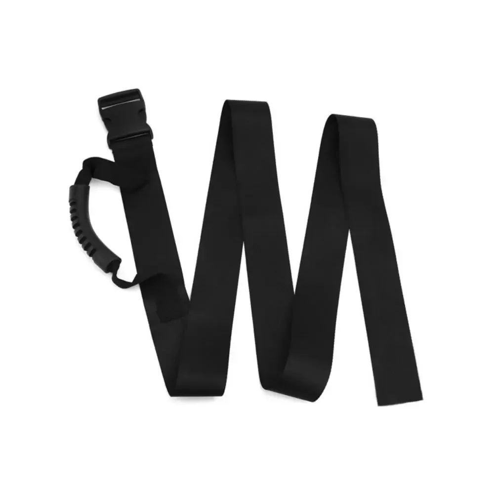 ceinture transport nylon noire boîte carton stabilité bandes latérales usage voyage livres emballage bois