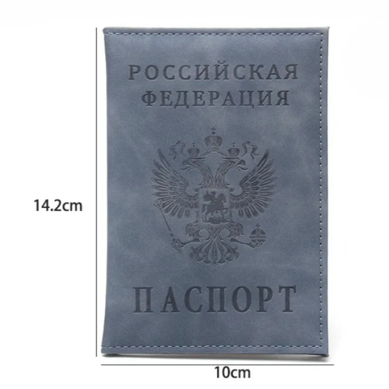 porte-passeport en cuir pour hommes et femmes, style fédération russe, étui pour passeport, porte-carte d'identité, porte-billet