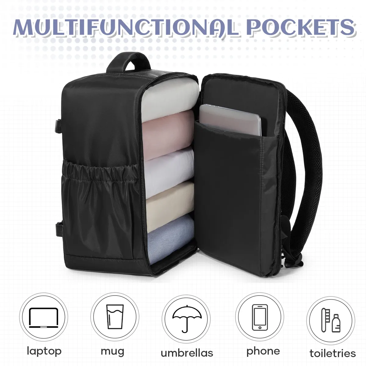 sacs de cabine ryanair 40x30x20, sac à dos de voyage sous siège, sac à dos professionnel, sac à dos décontracté pour l'extérieur, sac à dos pour ordinateur portable pour homme