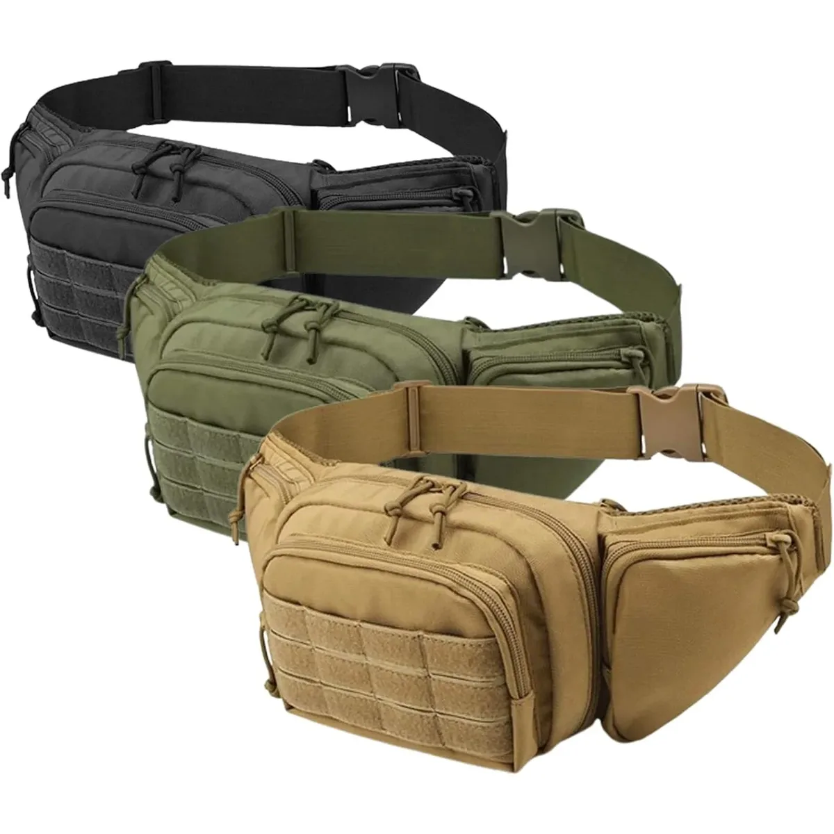 sac de taille tactique multifonction pour hommes, sac à bandoulière en nylon pour randonnée, téléphone portable, sac de sport de grande capacité