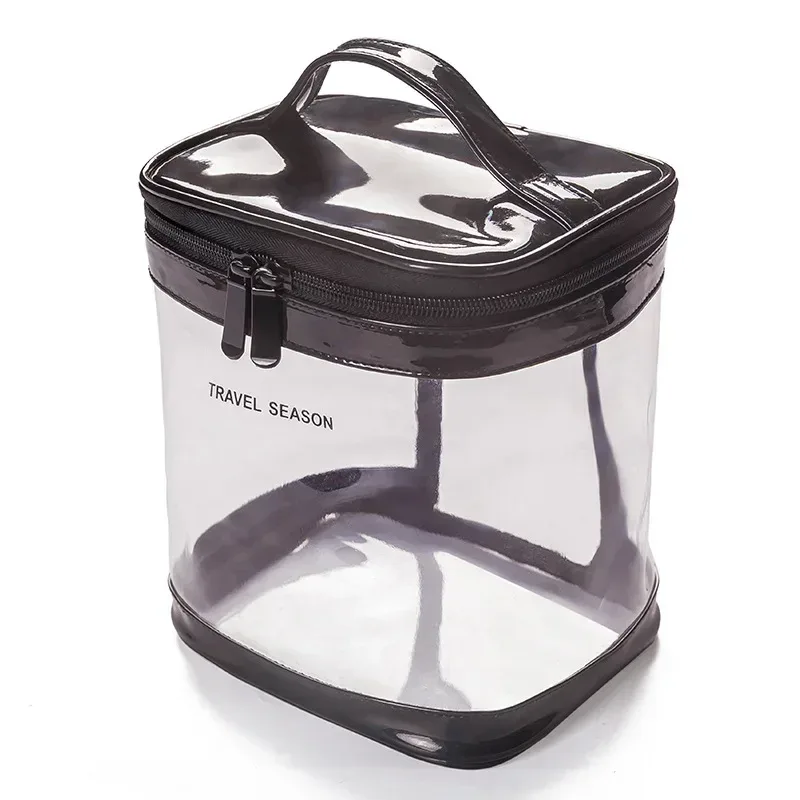 sac à cosmétiques de voyage transparent et étanche, pochette de rangement à fermeture éclair pour maquillage et toilette, facile à transporter
