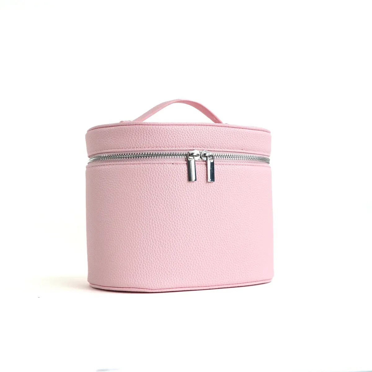 sacs à cosmétiques de voyage en cuir pu avec poignée minimaliste, double fermeture éclair, trousse de maquillage de beauté portable pour dames, nouvelle collection