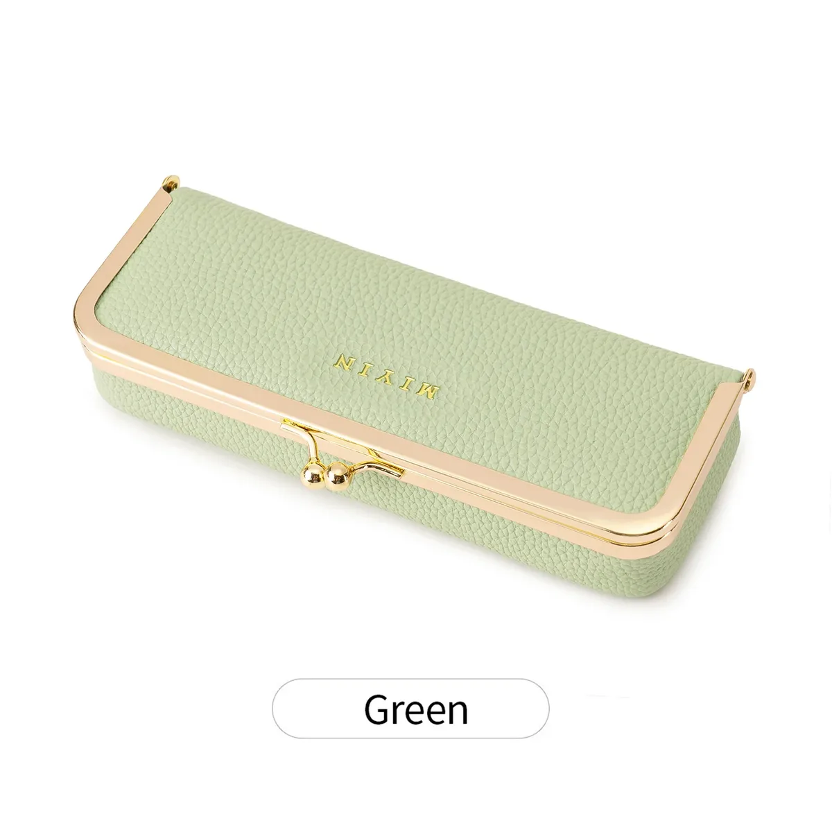 miyin étui à bijoux multifonctionnel pour femme à imprimé léopard avec fermeture kiss lock, étui à lunettes, essentiel de voyage, organisateur de rouge à lèvres et cosmétiques