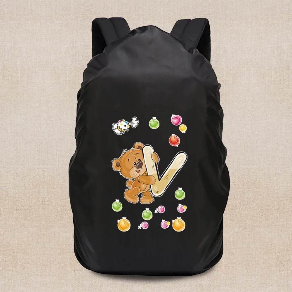 housse de pluie portable légère, housse de voyage série ours 20-70l, sac à dos de camping, étanche à la poussière, accessoires de voyage