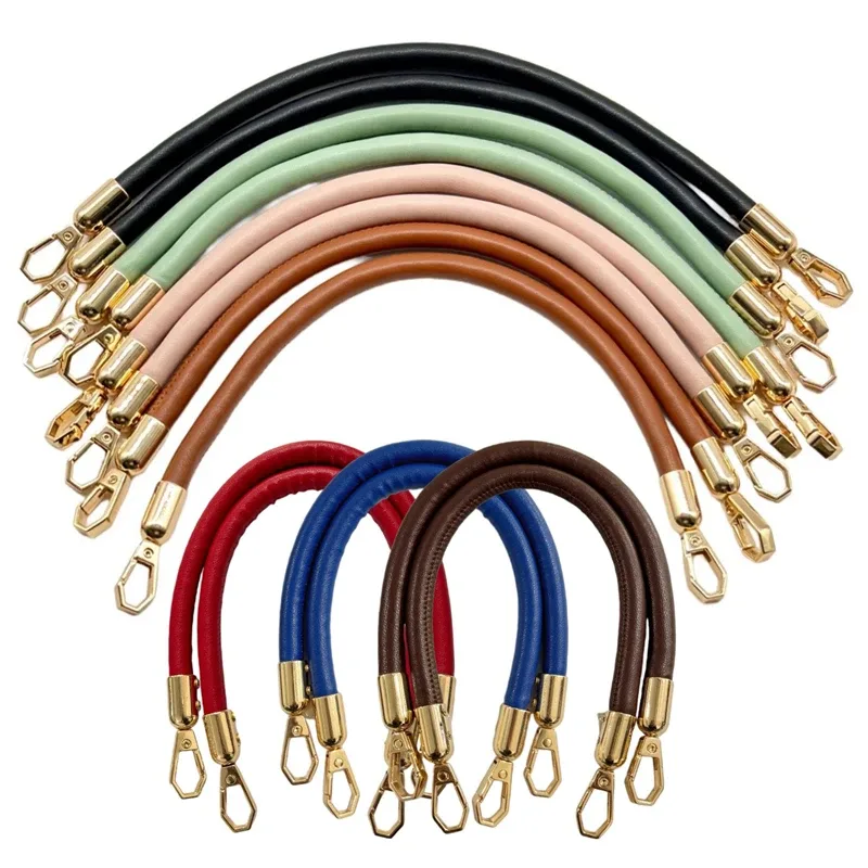 sangle de sac à bandoulière tressée en cuir pu de 30cm, poignées courtes, poignée de remplacement diy pour sac à main, accessoires de ceinture, 1/2 pièces