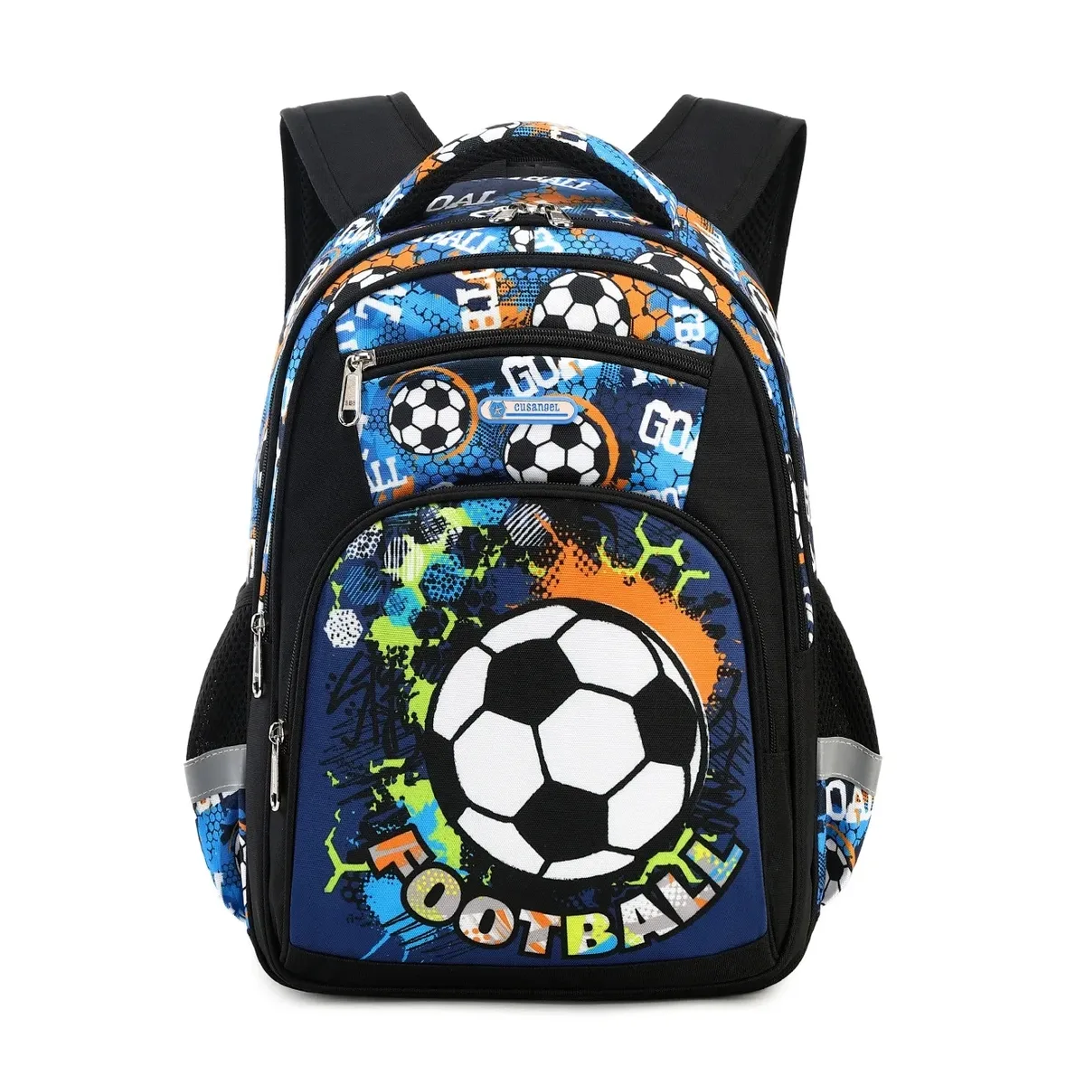 sac à dos imprimé de football pour enfant, cartable de voyage pour adolescent
