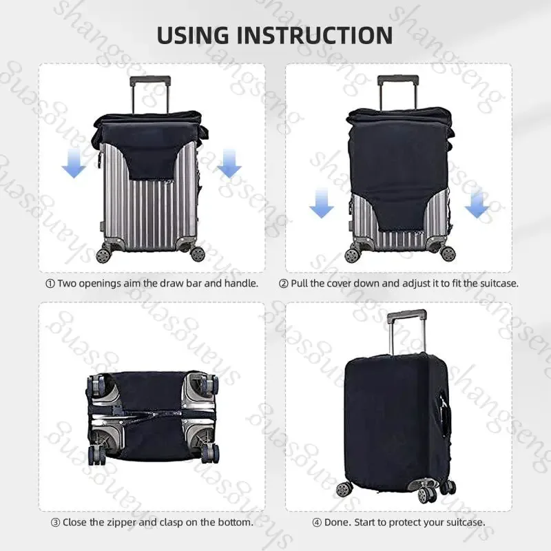 juste de protection élastique pour valise, housse de bagage épaisse, housse anti-poussière pour chariot, fleurs tropicales, feuilles de la jungle