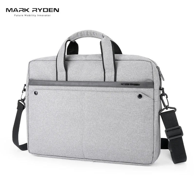 MARK RYDEN Sac pour ordinateur portable en tissu Oxford, mallette extensible, convient aux ordinateurs portables de 15,6 pouces, sac à main d'affaires résistant à l'eau