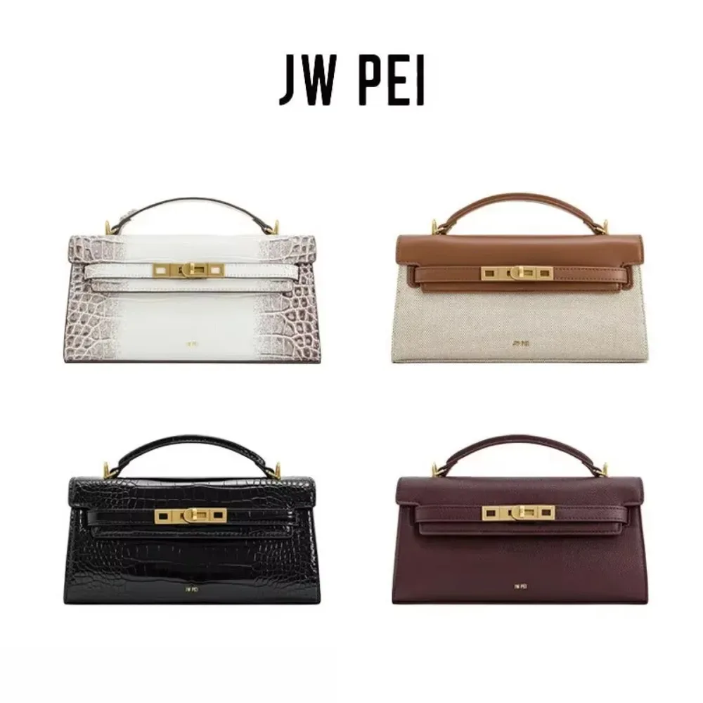 sac à main jw pei en cuir gaufré crocodile, sac de luxe convertible pour femme, sac bandoulière et sac à épaule de style nouveau