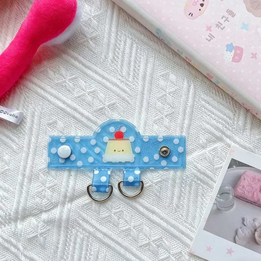 porte clé animaux fruits transparent bleu vert jaune rose design kawaii mignon pois bouton central double anneaux métalliques support breloque voyage accessoire
