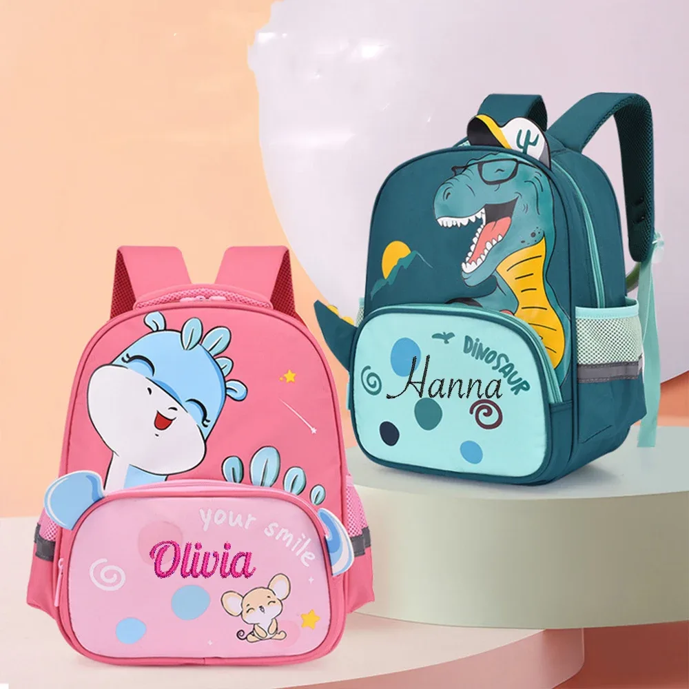 sac à dos de dessin animé mignon 2025, sac de maternelle grande capacité, sac de campus brodé personnalisé, pack cadeau personnalisé avec votre nom