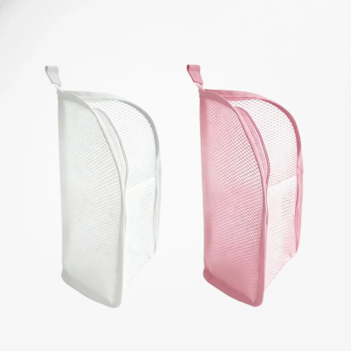 trousse de toilette portable en maille, organisateur de voyage suspendu léger et pliable transparent pour brosse à dents et articles de voyage