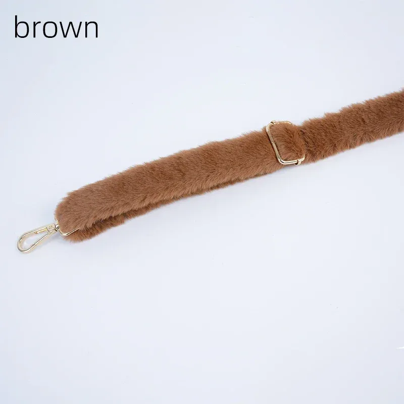 sangle de sac en peluche réglable, longue longueur chaude d'hiver, ceinture de remplacement en fourrure pour femmes, sacs à bandoulière, accessoires, 1 pièce