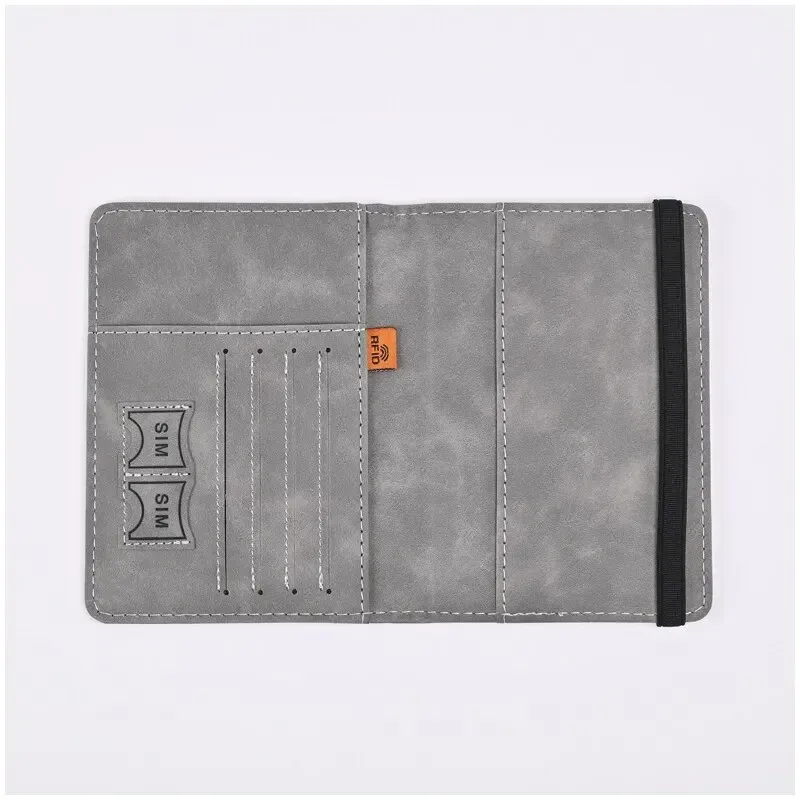 portefeuille en cuir pu pour homme, porte-cartes de visite, porte-passeport de voyage, sac à main pour homme, accessoires de voyage