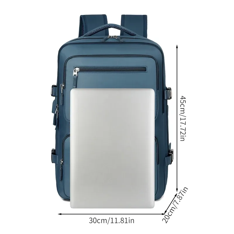 grand sac à dos de voyage pour femmes et hommes, sac de cabine multifonctionnel pour avion, étanche, avec chargeur usb, antivol