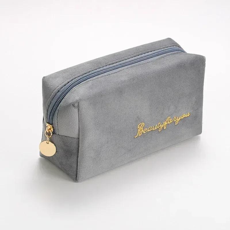 mode femmes sac cosmétique voyage serviette hygiénique maquillage articles de toilette lavage organisateur sac de rangement velours nécessaire maquillage pochette