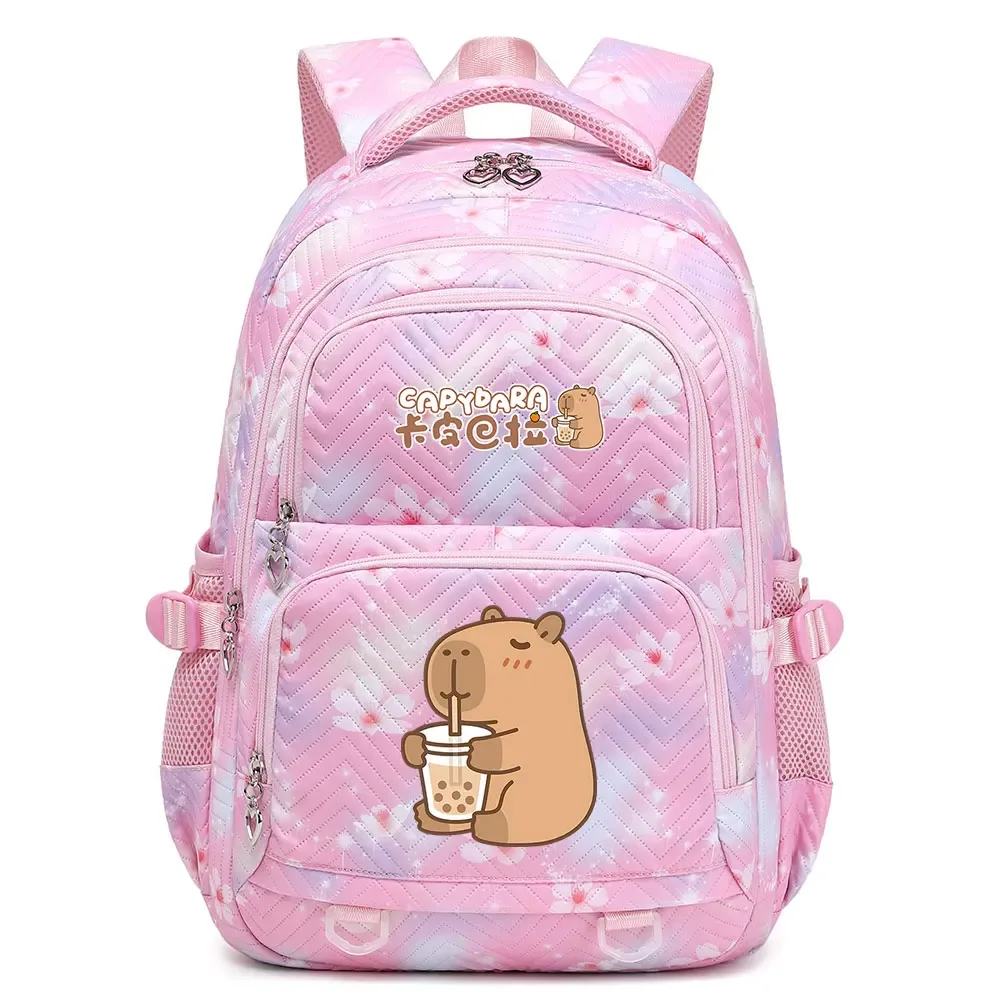 mignon capybara étudiant sac à dos étanche filles enfants retour à l'école livre sacs adolescents cartables femmes voyage sac à dos mochila