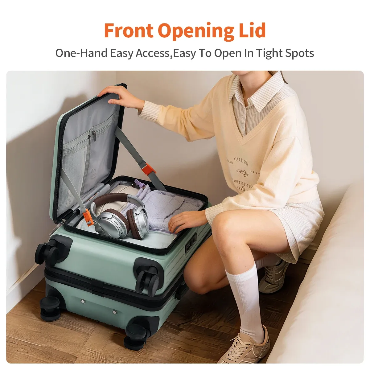 valise dicon aibi pour homme, bagage à main, valise de voyage pour femme, 20 pouces, abs+pc
