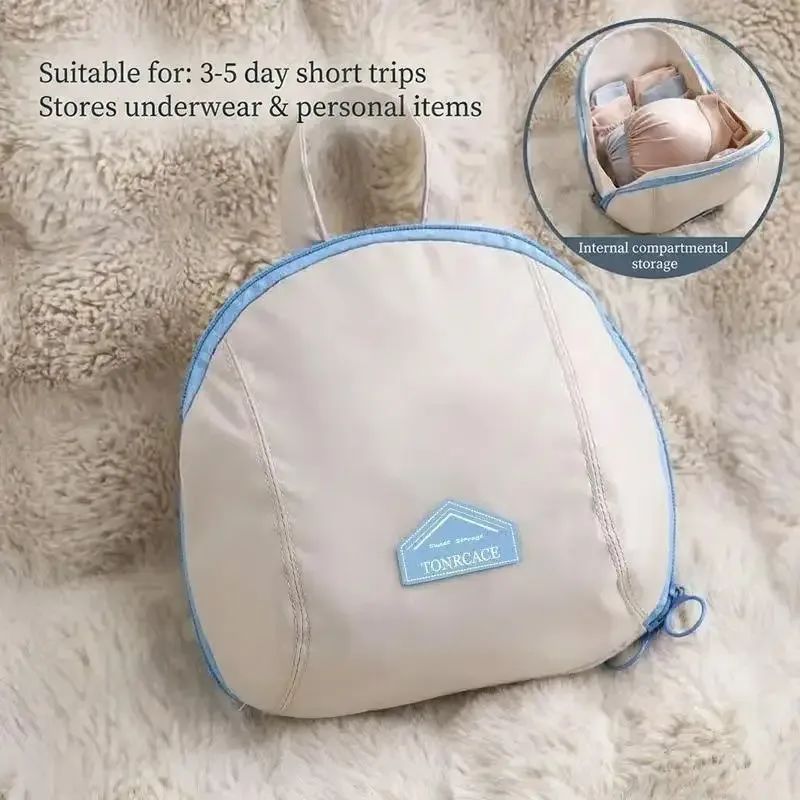 sac de rangement pour sous-vêtements peachskin, au toucher doux et de grande capacité, parfait pour les voyages, les escapades de week-end et l'usage quotidien