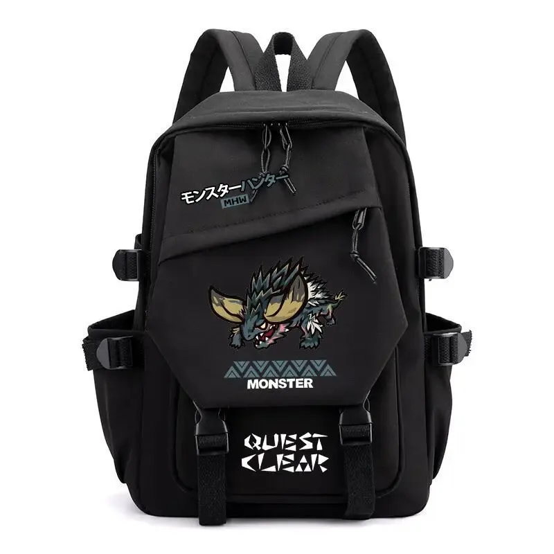 sac à dos monster hunter wilds felyne rathian, sac à dos à bandoulière, sac d'école pour étudiants, sac à dos tendance, sac de voyage
