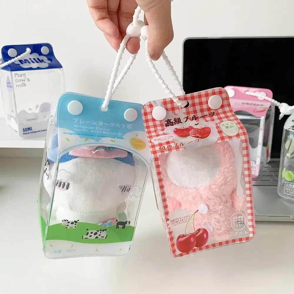 sac d'exposition de poupée en pvc imperméable, transparent avec lanière, sac de rangement de poupée en coton de 10cm, pochette de protection pour voyage en plein air