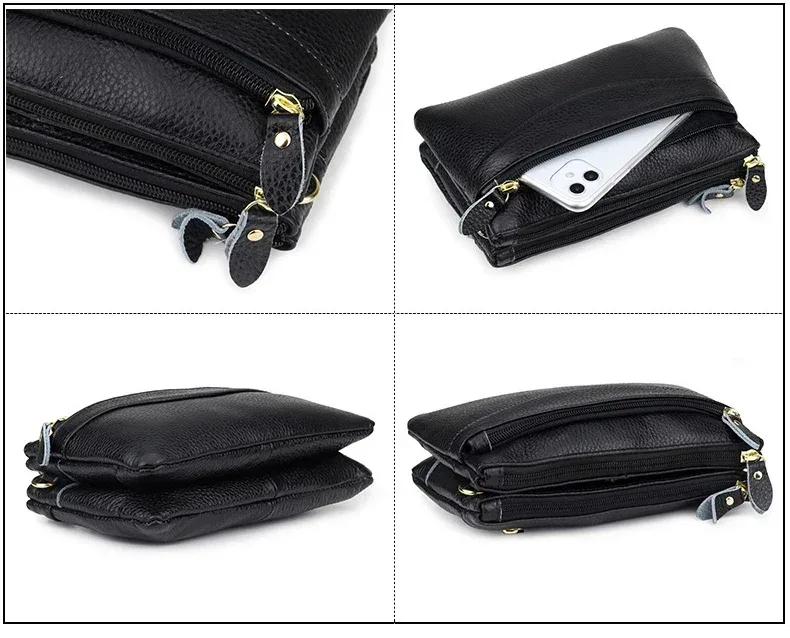 sac à bandoulière en cuir véritable pour femme, petit sac à main initié, pochette à bracelet décontractée, sacs de messager de grande capacité