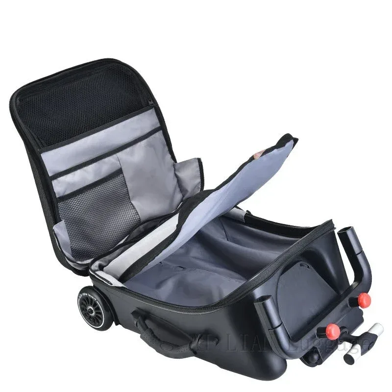 valise à roulettes pour enfants paresseux, bagages à roulettes pour bébé, boîte de scooter, nouvelle version améliorée, 20 pouces