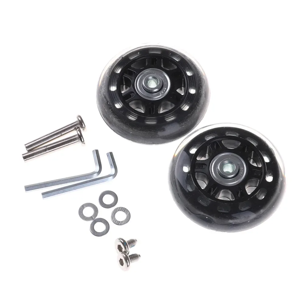 Roues Remplacement Valise ABS Motif Trou Circulaire Noir Accessoire Voyage Poignée Fixation Sangles Réparation