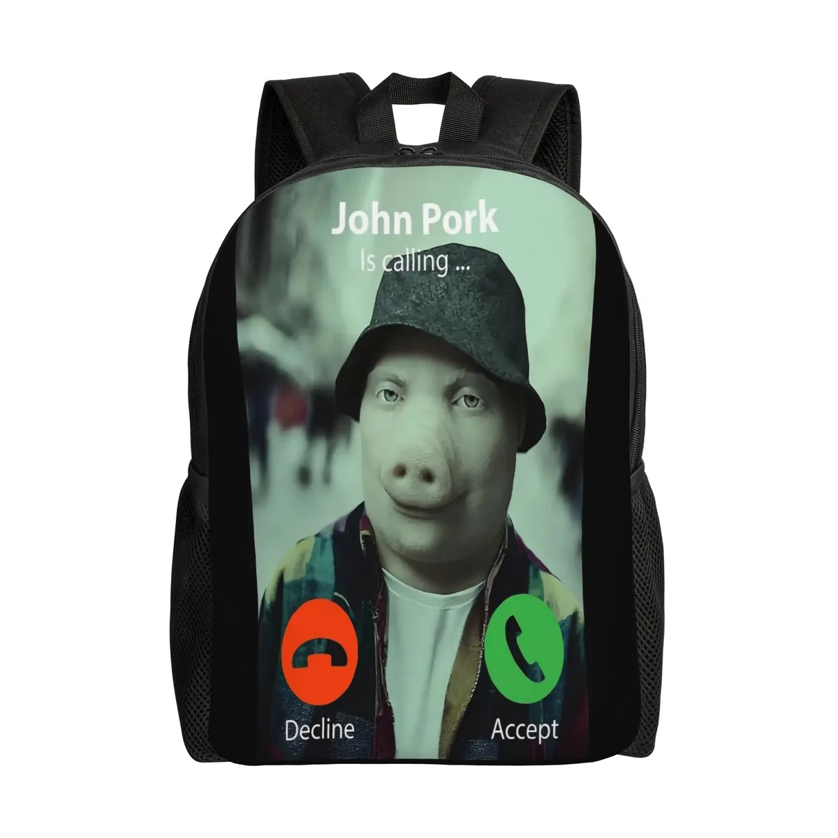 sac à dos fantaisie tung tung tung sahur john pork pour garçon, grands sacs d'école de voyage, sac à dos coloré