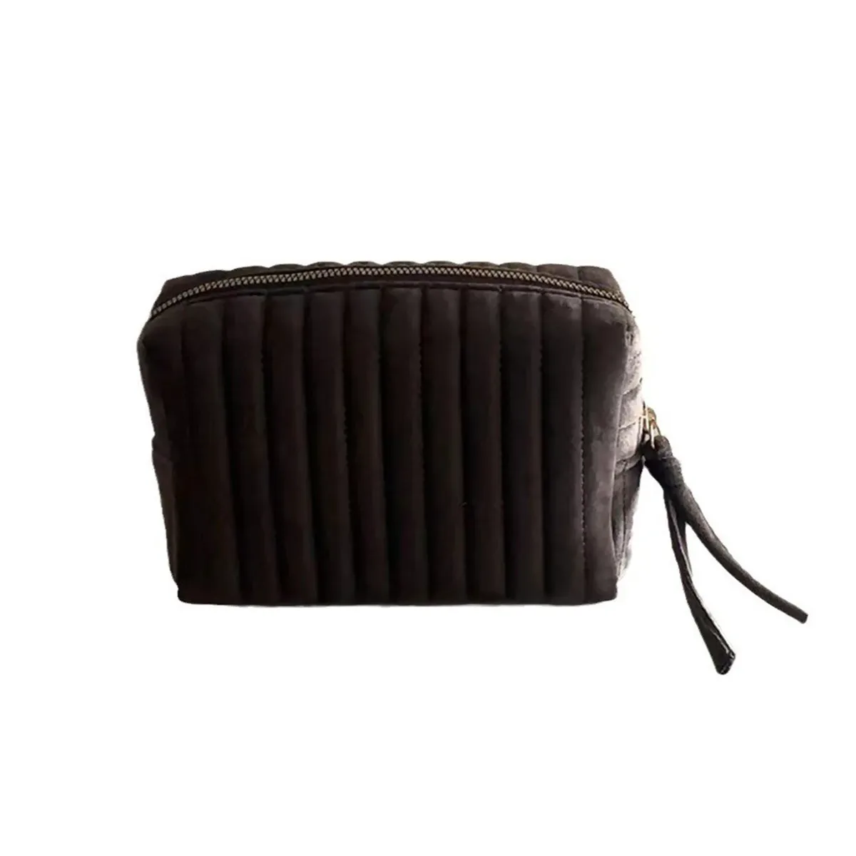 pochette de maquillage en velours côtelé personnalisée avec broderie, trousse de toilette esthétique, cadeau pour femmes et filles, trousse à crayons