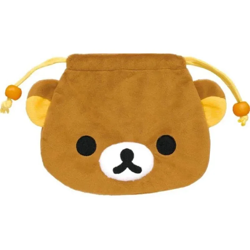rilakkuma korilakkuma peluche sac à cordon pochette dessin animé ours mignon kawaii rangement organisateur sacs
