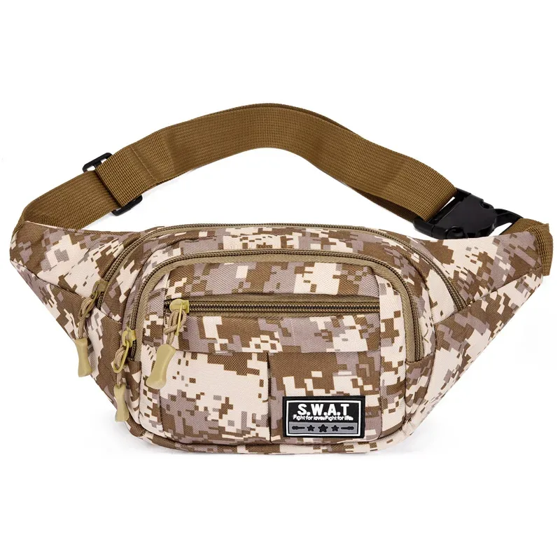 nouvelle sacoche de taille multi-compartiments à quatre fermetures éclair pour homme, sac de poitrine de sport et de loisirs pour femme, portefeuille de voyage pour téléphone portable