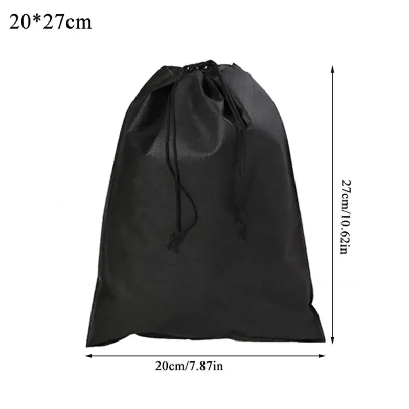 sac à chaussures de voyage portable anti-poussière avec cordon de serrage, organisateurs de pochettes, sacs de rangement de chaussures non tissés pour chaussures de sport et bottes