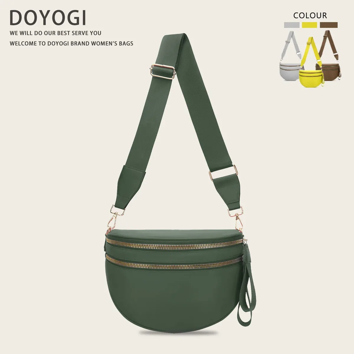 doyogi noir et blanc à carreaux spacieux bum sac sacs à bandoulière pour femmes en nylon essentiels de voyage sac de maman sac à couches pour maman
