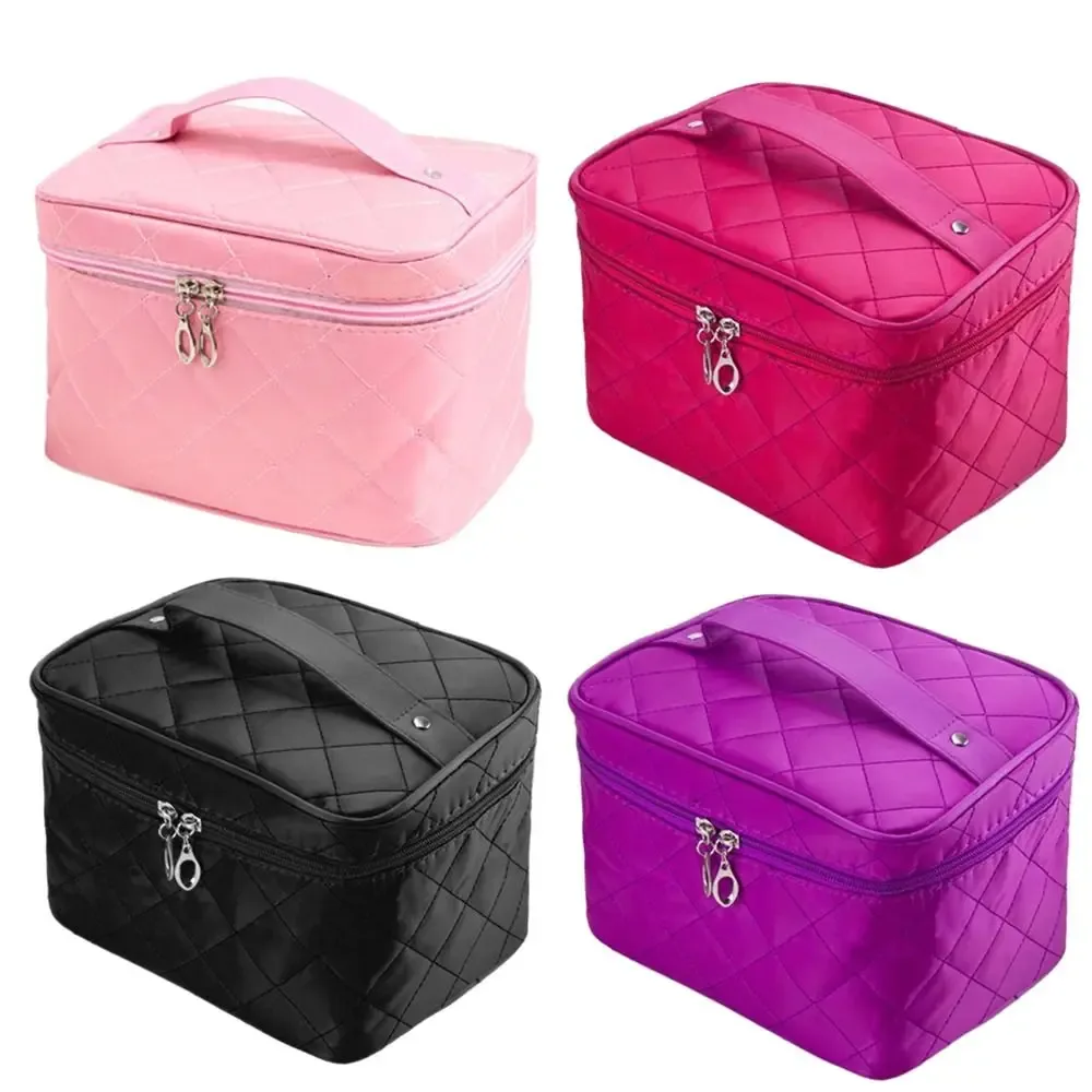 trousse à cosmétiques matelassurera de voyage pour femme, sac à main multifonctionnel, étuis à cosmétiques étanches, grande capacité