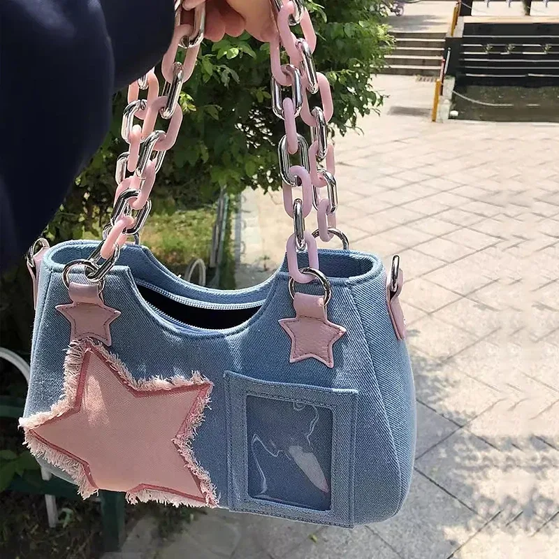 denim femmes sous les bras shopper fourre-tout grande capacité concepteur hobo sac à bandoulière de luxe femmes sac à main petit sac à bandoulière