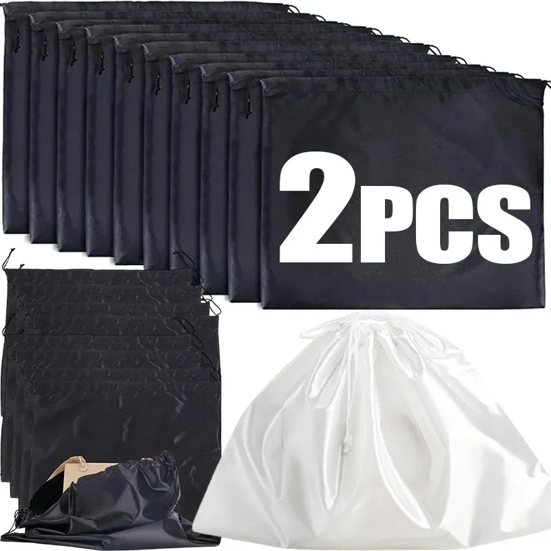 nouveaux sacs anti-poussière réutilisables en satin soyeux 2026 – sacs de rangement à cordon pour sacs à main, chaussures et vêtements – grande capacité