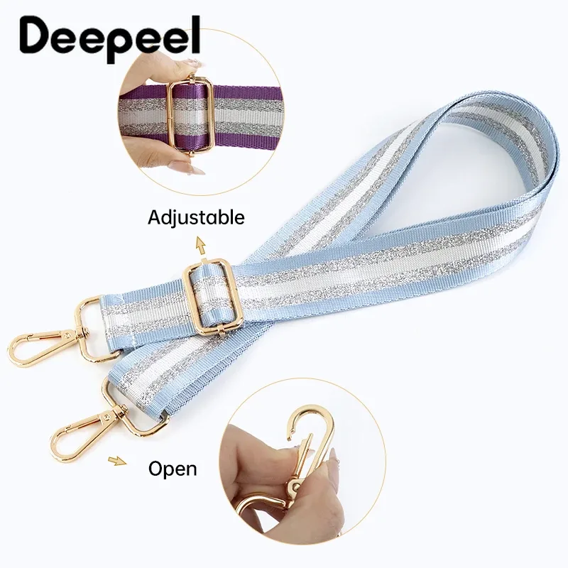 deepeel – sangles de sac en nylon pour femmes, 38mm, 1 pièce, sacs à bandoulière 80-130cm, sangle d'épaule de remplacement réglable, accessoires de bricolage