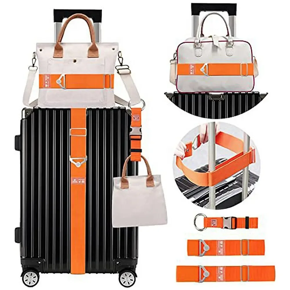 sangle de bagage antivol réglable, ceinture d'emballage, serrure sécurisée, accessoires de valise de voyage