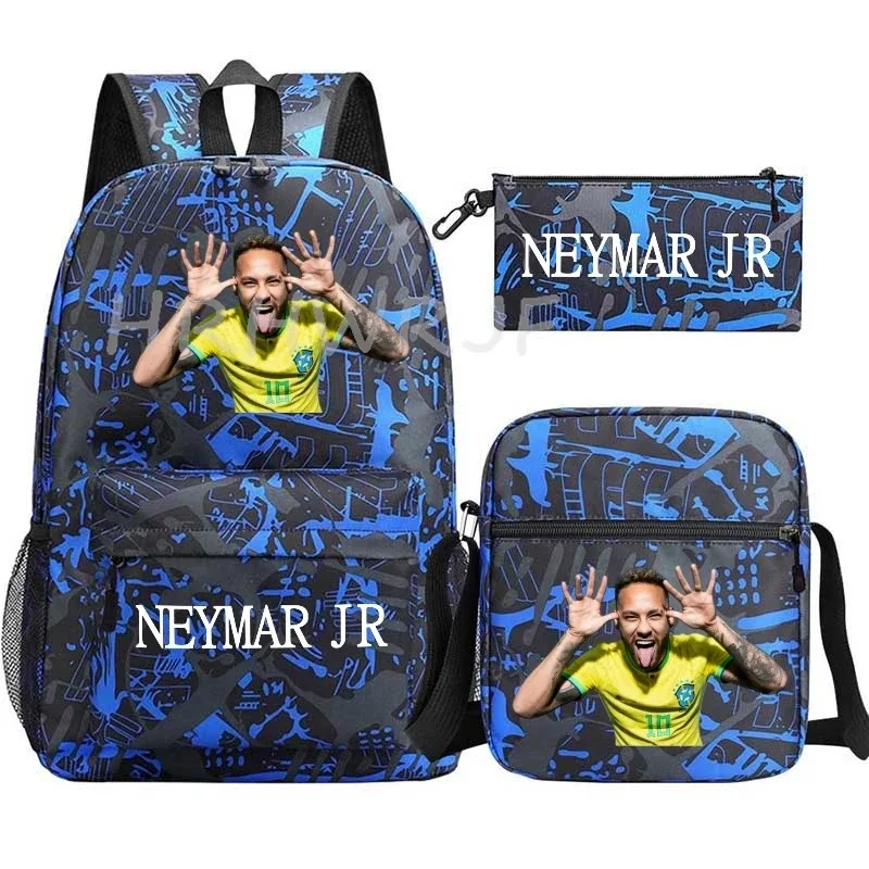 sacs à dos neymar, lot de 3, grand sac de voyage pour adolescents, sac d'école, sac à dos de sport, sac à dos décontracté en nylon classique pour ordinateur