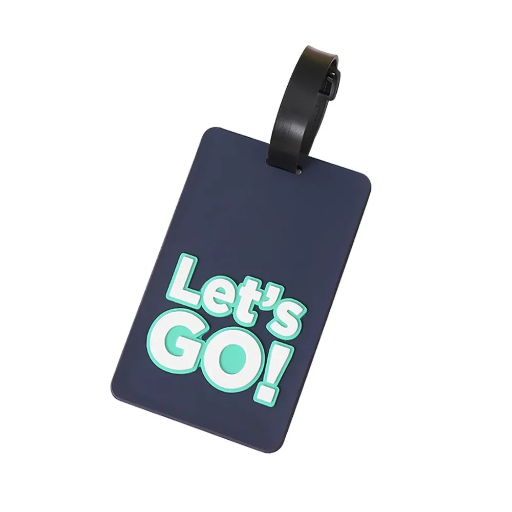 étiquette de bagage créative en silicone, style lettre, étiquette de sac durable, étanche, légère, pour adresse de nom