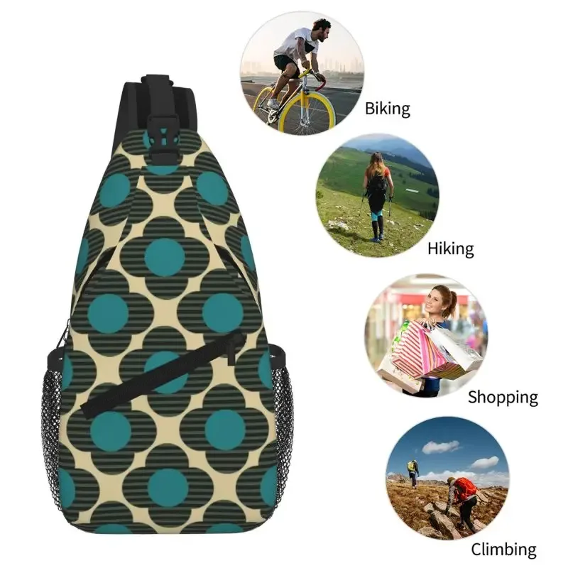 sacs à bandoulière orla kiely multi stem flowers pour voyage, randonnée, hommes et femmes, sac à dos portable, sac de poitrine, sac à bandoulière quotidien.