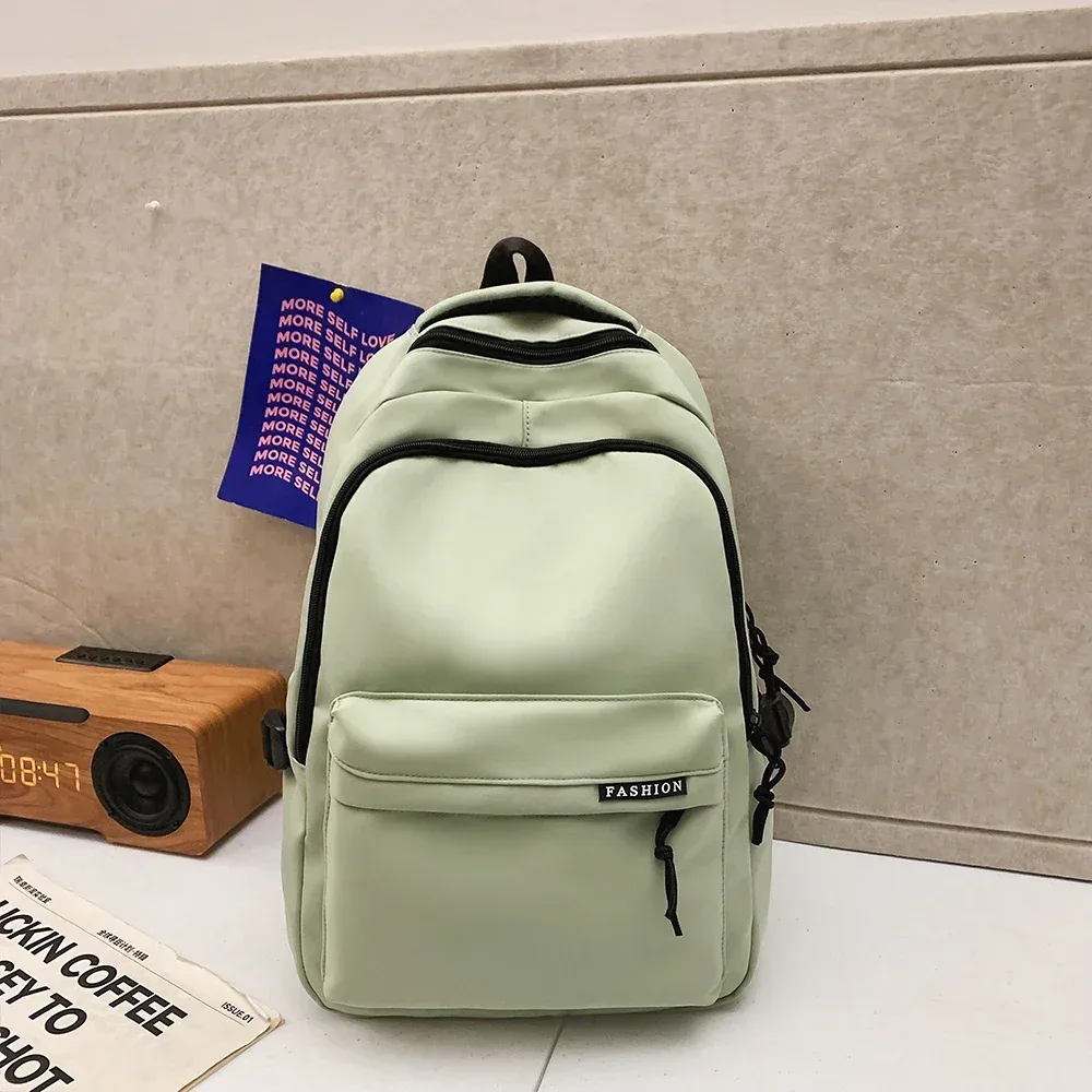 sac à dos d'étudiant de grande capacité, couleur unie, simple, noir, pour collégiens et lycéens, sac à dos de voyage